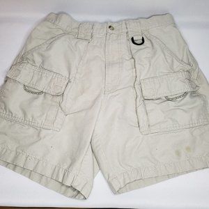 Columbia Khaki PFG Cargo Fishing Shorts Size M